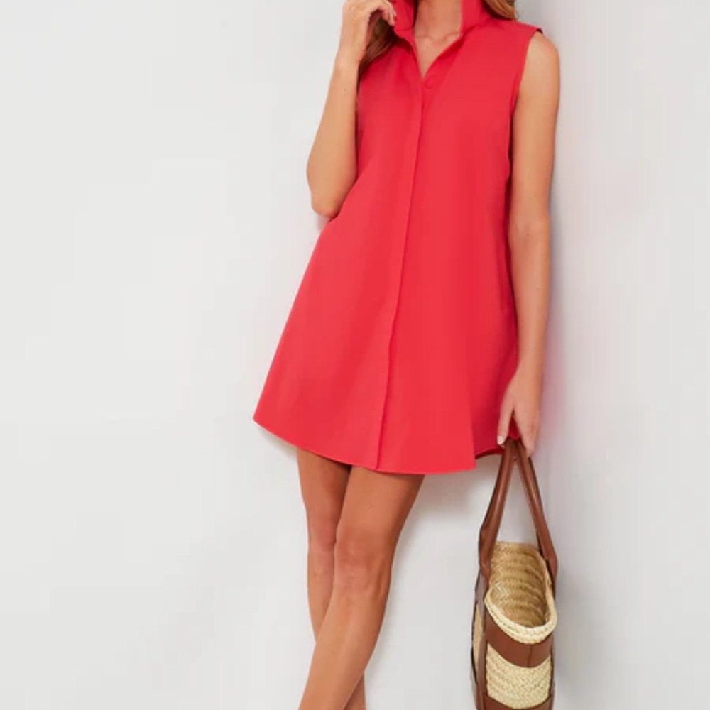 Tuckernuck Vibrant Red Mini Dress Sleeveless Charlie Dress NWT